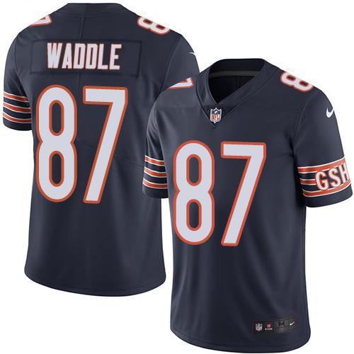 Nike Bears #87 Tom Waddle Navy Blue Team Color Men's Stitched NFL Vapor Untouchable Limited Jersey - Click Image to Close